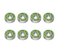 Rodamientos de patines ABEC-9 608RS ILQ-11 de 8 piezas para patines en línea y repuesto de rueda de monopatín (verde)