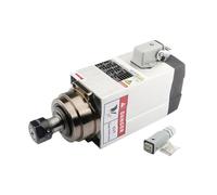 Rodamientos, GDZ93-82-1.5kw Square Air Cooled Spindle Motor ER20 Chuck with 4 Bearing Milling for CNC Carved Wood Router(1. 220V Flange)