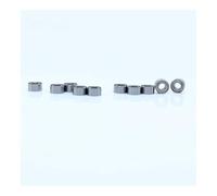 Rodamientos, R133zz R144Azz R156zz Rodamiento rígido de bolas R166zz R168 R188 ABEC-1 10 Uds. Rodamientos de bolas en miniatura de doble blindaje en pulgadas,Compatibilidad versátil(R144AZZ A1 10PCS)