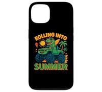 Rodando en verano dinosaurio Monster Truck Beach Kids 2025 Carcasa para iPhone 13