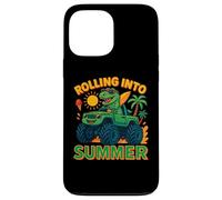 Rodando en verano dinosaurio Monster Truck Beach Kids 2025 Carcasa para iPhone 13 Pro Max