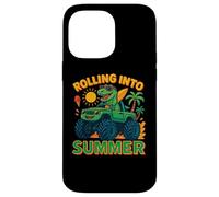 Rodando en verano dinosaurio Monster Truck Beach Kids 2025 Carcasa para iPhone 14 Pro Max