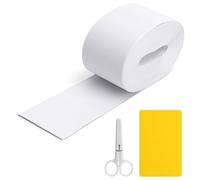 Rodapié Adhesivo Flexible 7m 30×30mm - Perfil en L de PVC Autoadhesivo, Banda Selladora Impermeable para Cocina, Baño, Paredes y Suelos - Incluye Tijeras y Espátula para Instalación Fácil