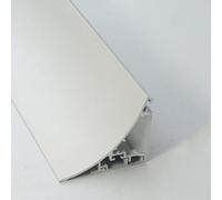 Rodapié de canal LED, perfil de luz de moldura de corona de metal, fácil de instalar, difusor de tira de luz suspendida de 4 m para decoración del hogar e iluminación ambiental