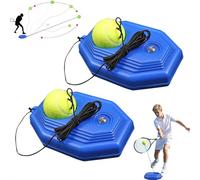 Rodapié de entrenamiento de pelota de tenis, equipo de entrenamiento de rebote de tenis individual para principiantes, entrenador de tenis portátil para uso doméstico, kit de práctica multifuncional