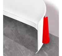 Rodapié de PVC adhesivo, 10 cm x 3 m, cubre rodapié adhesivo, suave perfil angular PVC, perfiles de PVC cubre rodapiés decorativos para cocina y baño, salón, oficina (blanco)