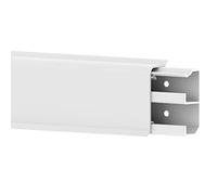 Rodapié de PVC Cablecoach Habengut 3 m, con Canal para Cables Integrado, Color: Blanco, Altura 50 mm (2 Piezas, Longitud 1,5 m), CC10084