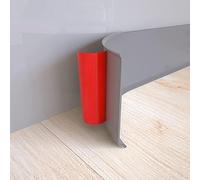 Rodapié de PVC gris autoadhesivo, cubiertas flexibles para zócalos, tira de moldura para base de pared, cinta de moldeo para zócalo (3 metros de largo, 6 cm de ancho)