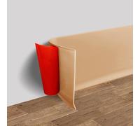 Rodapies Autoadhesivo PVC, 3.5/6/10 M Flexible Rodapie Adhesivo, Zocalos Pared, Rodapie Apto Para Cocina, Sala de Estar y Baño, Ancho 8/10 cm (Marrón claro, 8cm x 6 metros)