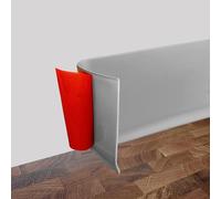 Rodapies Autoadhesivo PVC, 3.5/6/10 M Flexible Rodapie Adhesivo, Zocalos Pared, Rodapie Apto Para Cocina, Sala de Estar y Baño, Ancho 8/10 cm (Gris, 8cm x 10 metros)