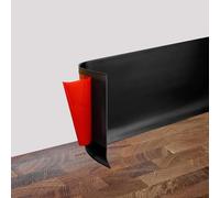 Rodapies Autoadhesivo PVC, 3.5/6/10 M Flexible Rodapie Adhesivo, Zocalos Pared, Rodapie Apto Para Cocina, Sala de Estar y Baño, Ancho 8/10 cm (Negro, 8cm x 3.5 metros)