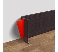 Rodapies Autoadhesivo PVC, 3.5/6/10 M Flexible Rodapie Adhesivo, Zocalos Pared, Rodapie Apto Para Cocina, Sala de Estar y Baño, Ancho 8/10 cm (Nogal negro, 8cm x 3.5 metros)