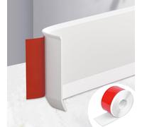 Rodapies Autoadhesivo, Rodapie PVC, Rodapies Autoadhesivo 10 cm * 5 metros, Tira de Transición Decorativa, Rodapie Adhesivo para Cocina, Baño, Dormitorio, Paredes de Salón, Blanco