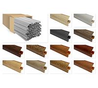 Rodapiés de PVC paquetes de ahorro rodapiés 23x65mm canalización moderna de cables, Color:8649 Pera con aspecto de madera, Cantidad:Endkappe links
