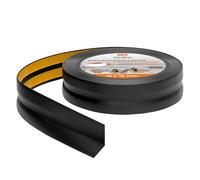 Rodapiés Flexible Autoadhesivo | 15 mm x 15 mm | 10 Metros | Rodapié Plegable para Cocina Baño Cinta de sellado Perfil PVC Estanco Decorativo Negro