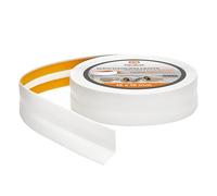 Rodapiés Flexible Autoadhesivo | 15 mm x 15 mm | 25 Metros | Rodapié Plegable para Cocina Baño Cinta de sellado Perfil PVC Estanco Decorativo Blanco