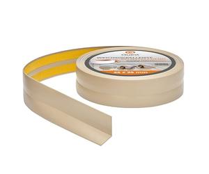 Rodapiés Flexible Autoadhesivo - 25 mm x 25 mm - Rodapié Plegable para Cocina, Baño - Cinta de sellado, Perfil PVC - Estanco, Decorativo (Beige, 10m)