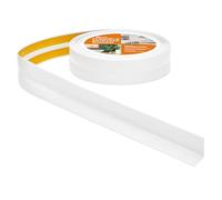 Rodapiés Flexible Autoadhesivo - 30 mm x 30 mm - Rodapié Plegable para Cocina, Baño - Cinta de sellado, Perfil PVC - Estanco, Decorativo (Blanco, 15m)