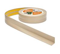 Rodapiés Flexible Autoadhesivo - 30 mm x 30 mm - Rodapié Plegable para Cocina, Baño - Cinta de sellado, Perfil PVC - Estanco, Decorativo (Beige, 25m)