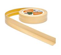 Rodapiés Flexible Autoadhesivo - 30 mm x 30 mm - Rodapié Plegable para Cocina, Baño - Cinta de sellado, Perfil PVC - Estanco, Decorativo (Crema, 10m)