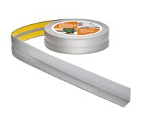 Rodapiés Flexible Autoadhesivo - 30 mm x 30 mm - Rodapié Plegable para Cocina, Baño - Cinta de sellado, Perfil PVC - Estanco, Decorativo (Plata, 10m)