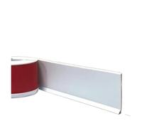 Rodapiés impermeables 1PC 39.37inch/78.74inch PVC Skirting Line Border Self-adhesive Thick Edge Closing Wall Skirt Strip for Living Room Background Baño(WHITE,1m)