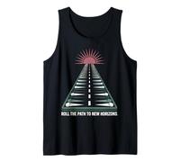 Rodar el Camino hacia New Horizons Backgammon Sunrise Design Camiseta sin Mangas