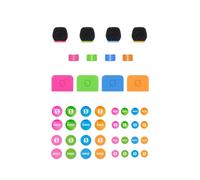 RØDE Colors 3 es un conjunto de cuatro filtros de aire de colores, anillos de identificación de cables, etiquetas y un juego de pegatinas para RODE Wireless GO, Wireless GO II y Lavalier II.