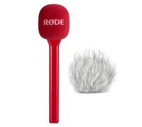 Rode Interview GO - Adaptador de mano para transmisores inalámbricos, color rojo