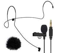 Rode Lavalier GO - Micrófono de solapa con soporte para auriculares Lav (tamaño L, protección contra el viento de pelo de Keepdrum)