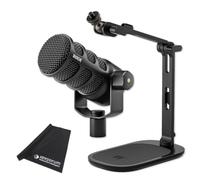 Rode - Micrófono Podmic USB con trípode de mesa DS-3 y paño keepdrum