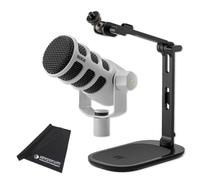 Rode - Micrófono Podmic USB con trípode de mesa DS-3 y paño keepdrum