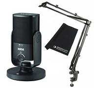 Rode NT-USB - Juego de mini micrófono condensador USB + K&M 23840 Studio brazo articulado + paño de microfibra Keepdrum