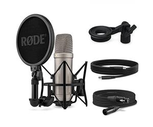 Rode NT1 5ª generación XLR USB Micrófono de estudio Silver + keepdrum MSA033
