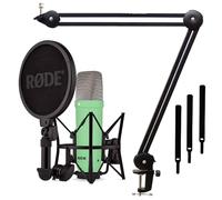 Rode NT1 Signature Green Micrófono de estudio Verde + keepdrum MS138 Trípode de brazo articulado Negro