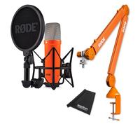 Rode NT1 Signature - Micrófono de estudio con PSA1+, color naranja y gamuza de microfibra