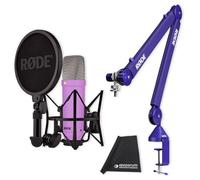 Rode NT1 Signature - Micrófono de estudio con PSA1+ trípode articulado, color morado y gamuza de microfibra keepdrum