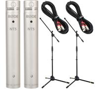 RØDE NT5 (Matched Pair) Micrófono de condensador de pequeño diafragma premium RØDE NT5 de ½" (par coincidente) para producción musical y grabación de instrumentos