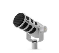 RØDE PodMic Micrófono de transmisión dinámico USB con conectividad XLR y USB para podcasting, transmisión y creación de contenido (blanco)