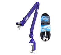 Rode PSA1+ Plus - Brazo articulado para micrófono de mesa, color morado con cable keepdrum XLR