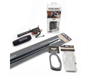 Rode VideoMic - Kit de audio Esenciales para videocámara, negro