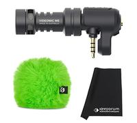 Rode Videomic Me - Micrófono direccional de condensador para móvil (incluye protector de viento WS9 Deluxe, incluye gamuza de microfibra), color verde