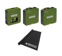 Rode Wireless GO Gen 3 - Sistema inalámbrico de micrófono de 2 canales con paño de microfibra Keepdrum