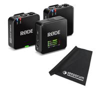 Rode Wireless GO Gen 3 - Sistema Inalámbrico de Micrófono Profesional de Solapa de 2 Canales con Paño de Microfibra Keepdrum