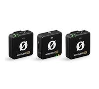 RØDE Wireless ME Dual Set Sistema Compacto de micrófono inalámbrico con tecnología GainAssist, micrófonos incorporados y Alcance de 100 m para Cine, entrevistas y creación de Contenido (Negro)