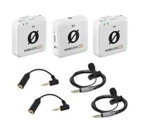 Rode Wireless ME Dual Sistema de Micrófono Inalámbrico Blanco + 2X Micrófono de Solapa Smartlav+ + 2X Adaptador keepdrum ADP03