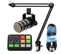 Rode X Streamer X - Tarjeta de captura de vídeo e interfaz de audio para streaming, gaming y creación de contenidos + micrófono Podmic + brazo articulado keepdrum + cable XLR