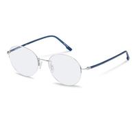 Rodenstock, MARCO DE GAFAS, R7145, SILVER, DARK BLUE, 51/19/140