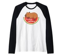 Rodents Summer Fruits One in a Melon Capybara Camiseta Manga Raglan
