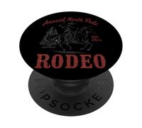 Rodeo Anual del Polo Norte 25 de diciembre Cowboy Santa PopSockets PopGrip Adhesivo